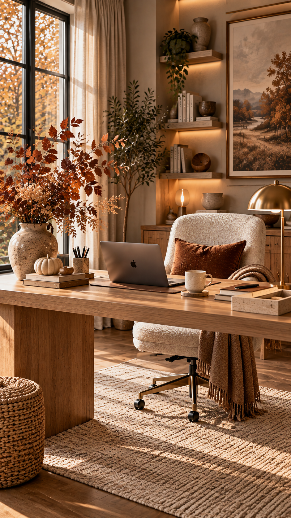🥉 Top 3 Minimalist Fall Office Decor With Subtle Seasonal Accents
