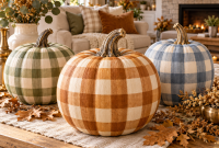 Best 3 Gingham Painted Pumpkin Ideas That Make Fall Decor Look Charming and Expensive Best 3 Gingham Painted Pumpkin Ideas That Make Fall Decor Look Charming and Expensive