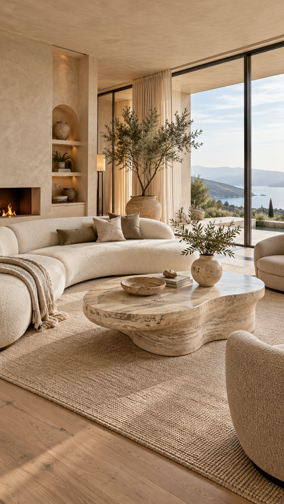 🥇 1 Modern Organic Living Room Ideas With Sculptural Minimalist Elegance