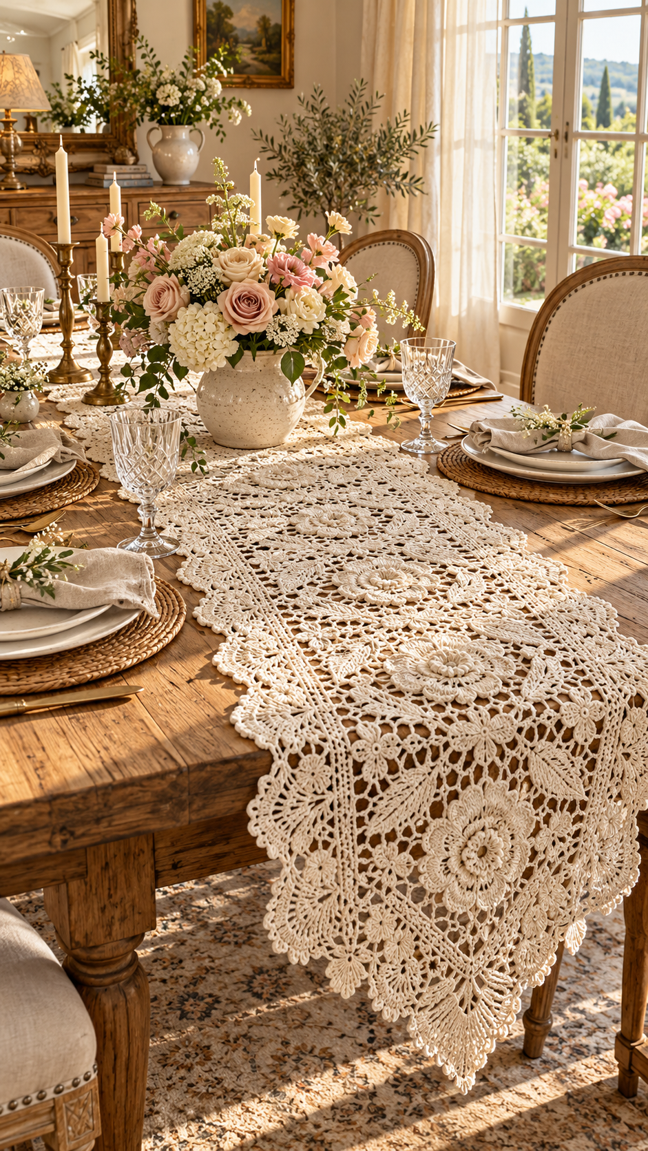 🥇 Best 1 Crochet Table Decorations With Romantic Lace Table Runners and Cottagecore Elegance