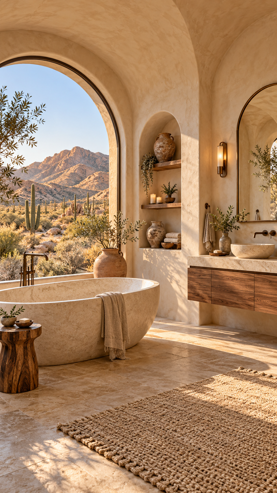 🥇 Best 1 Southwestern Style Bathrooms With Organic Desert Minimalism and Sculptural Elegance