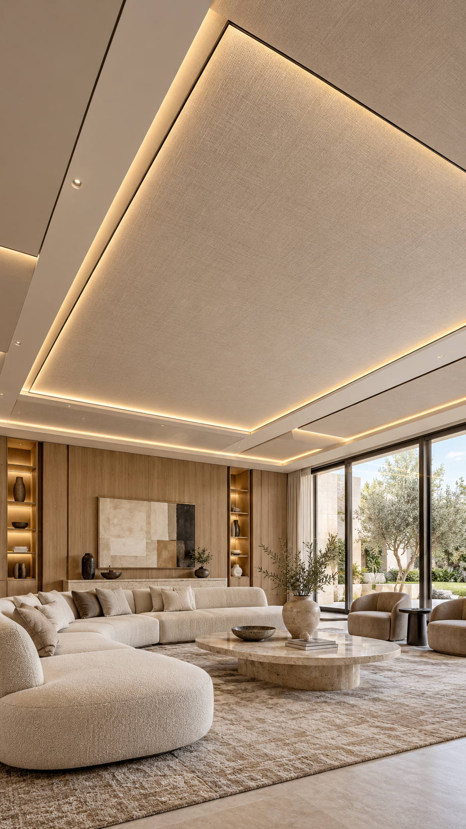 🥈 2 Modern Stretch Fabric Ceiling With Minimalist Architectural Sophistication