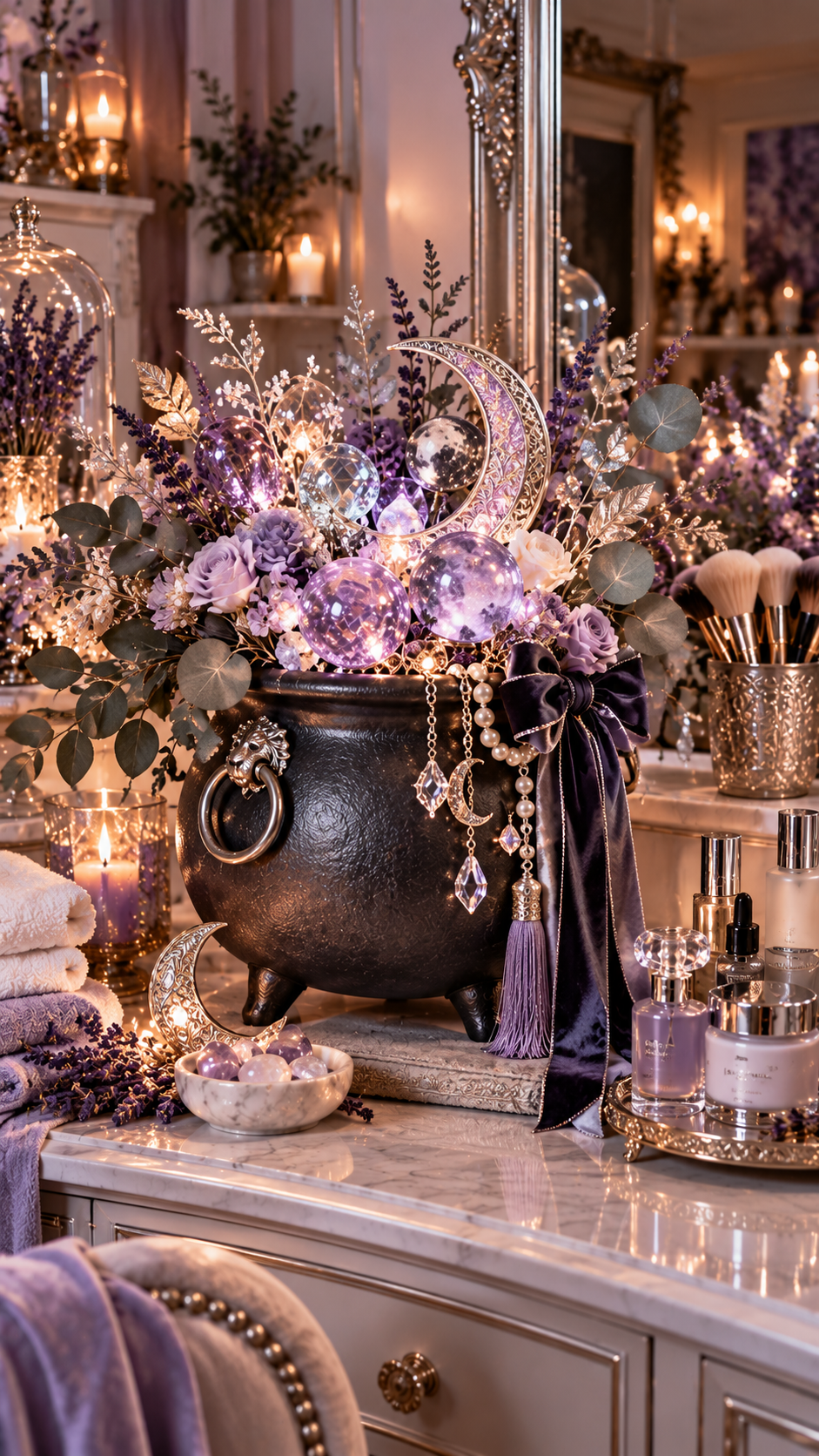 🥈 Best 2 Cauldron Decoration Ideas With Moonlit Beauty Rituals and a Mystical Spa Inspired Corner