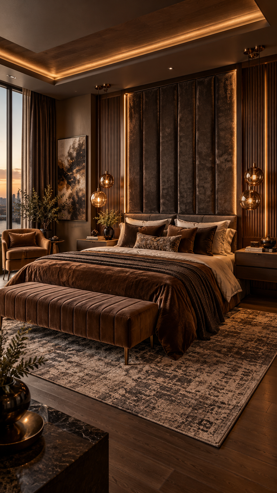 🥈 Best 2 Couples' Bedroom Ideas With Modern Luxury and Dramatic Boutique Hotel Elegance