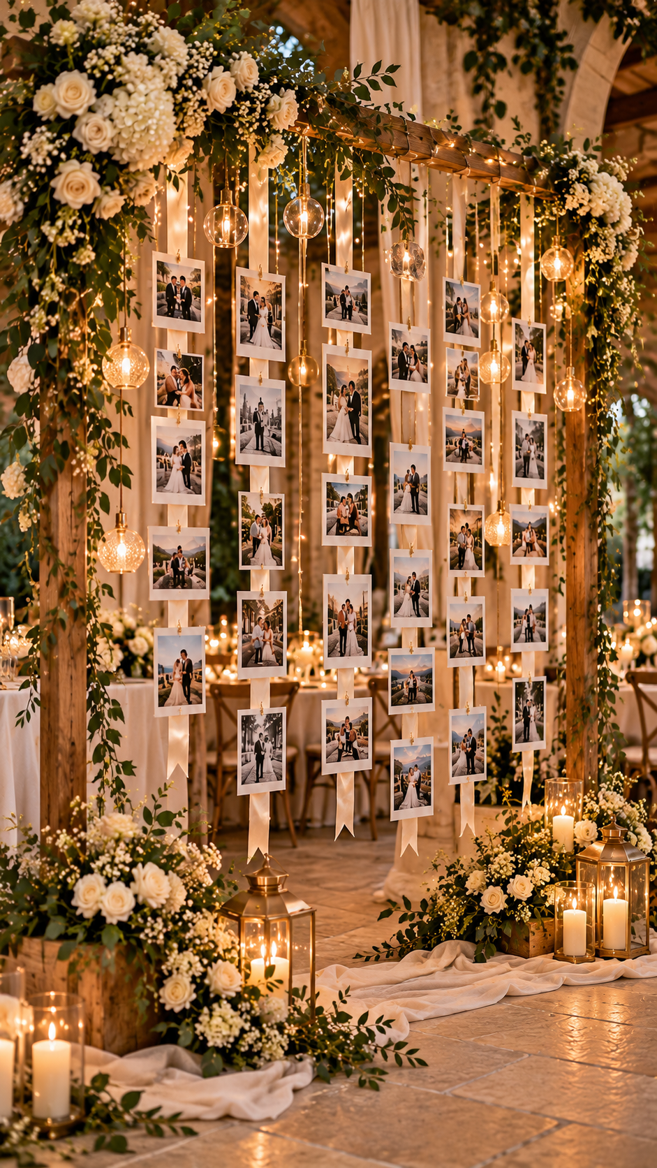 🥈 Best 2 Wedding Photo Displays With a Hanging Memory Installation