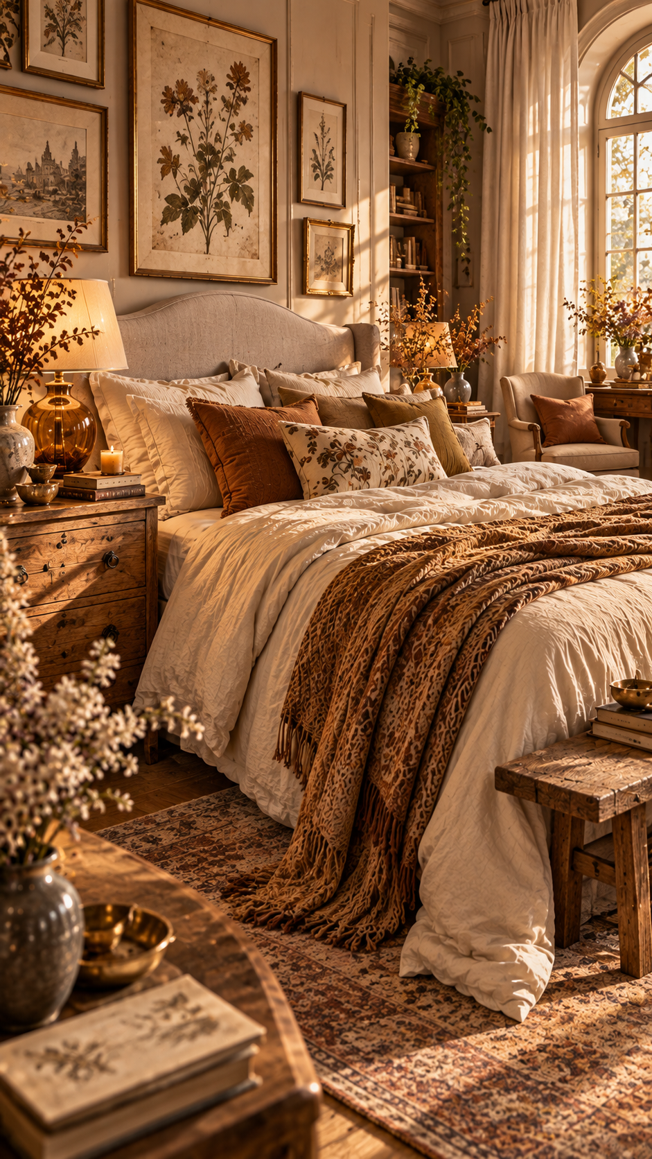 🥈 Top 2 Cozy Bedroom Aesthetic Moodboards With Vintage Parchment and Amber Atelier