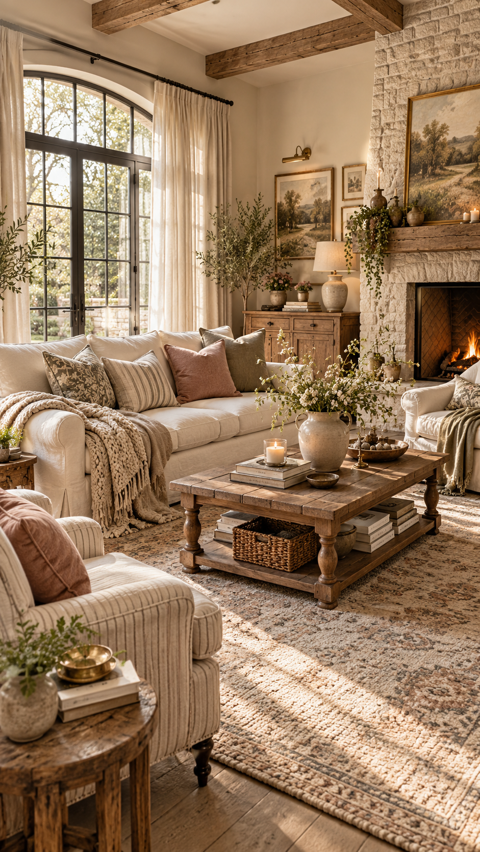 🥉 3 Warm Neutral Living Room Inspo With Cozy Layered Cottage Charm