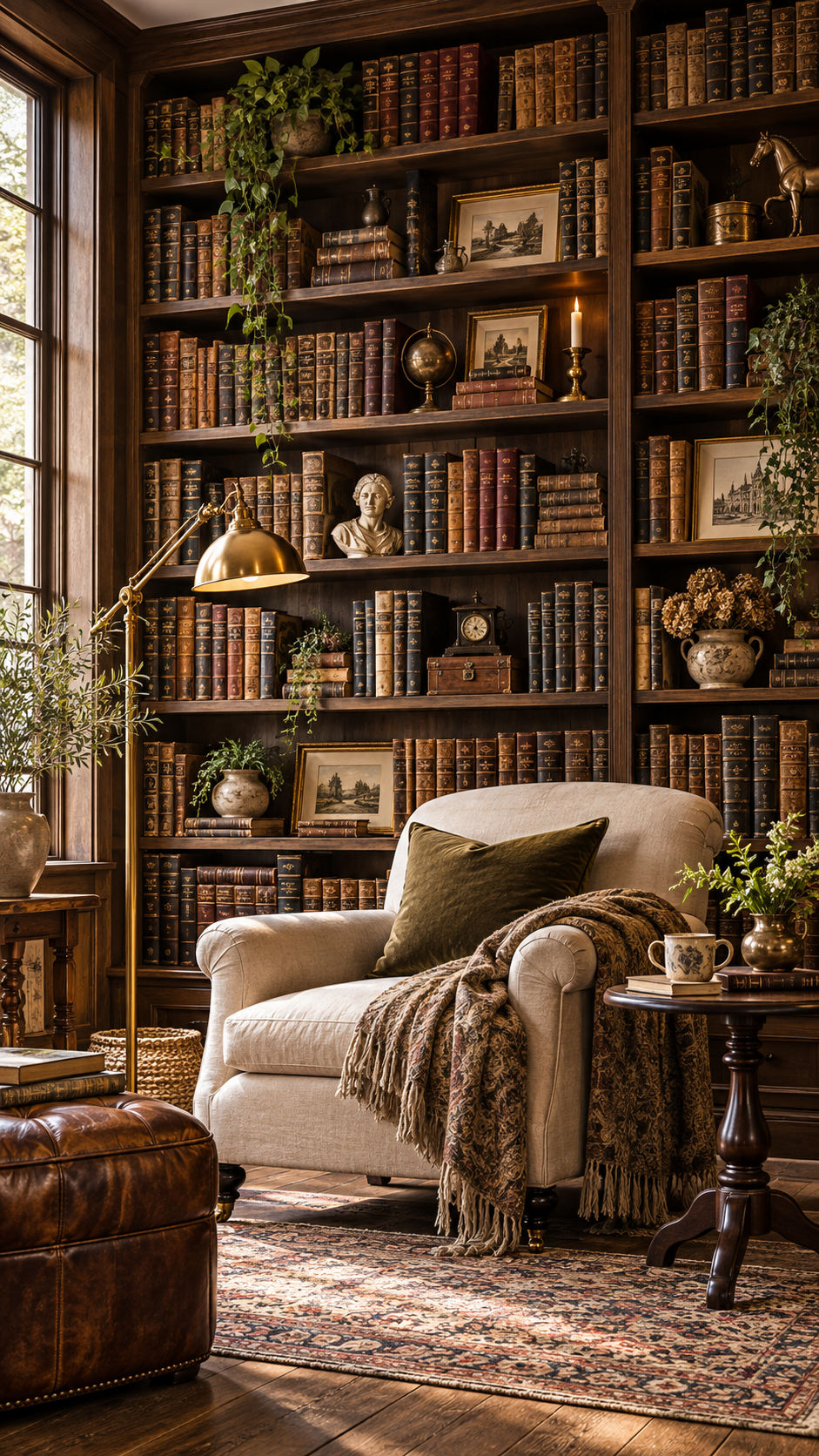 🥉 Best 3 Bookshelf Wallpaper Ideas With Vintage Bookshop Character