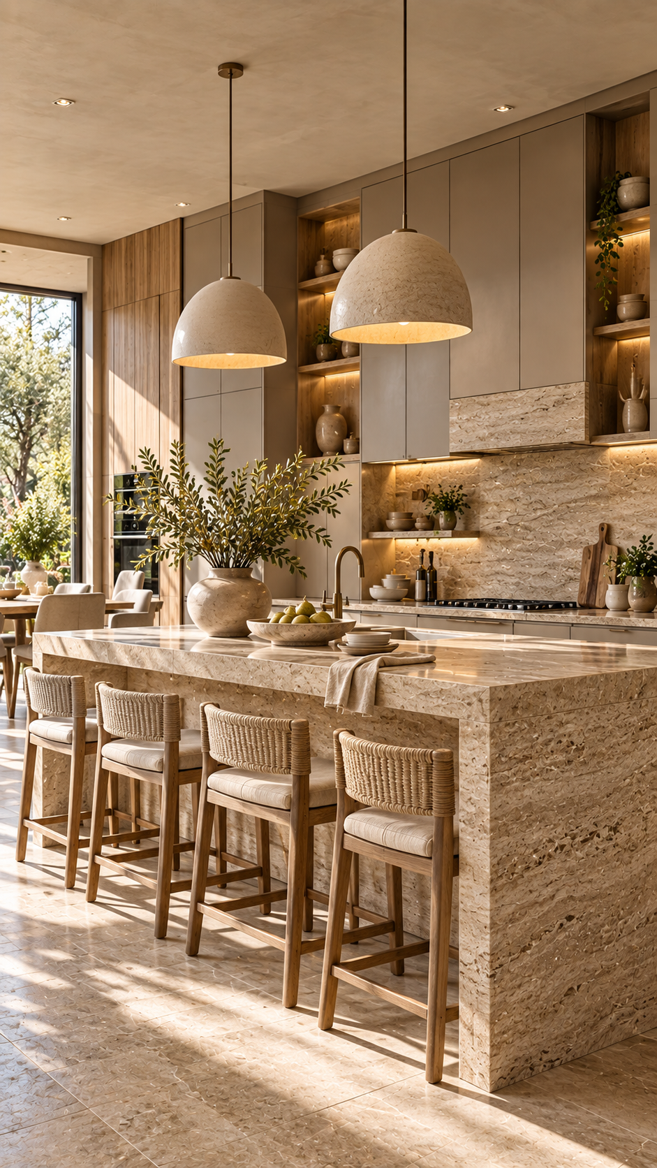 🥉 Best 3 Monochrome Kitchen Ideas With Mushroom Taupe and Natural Texture