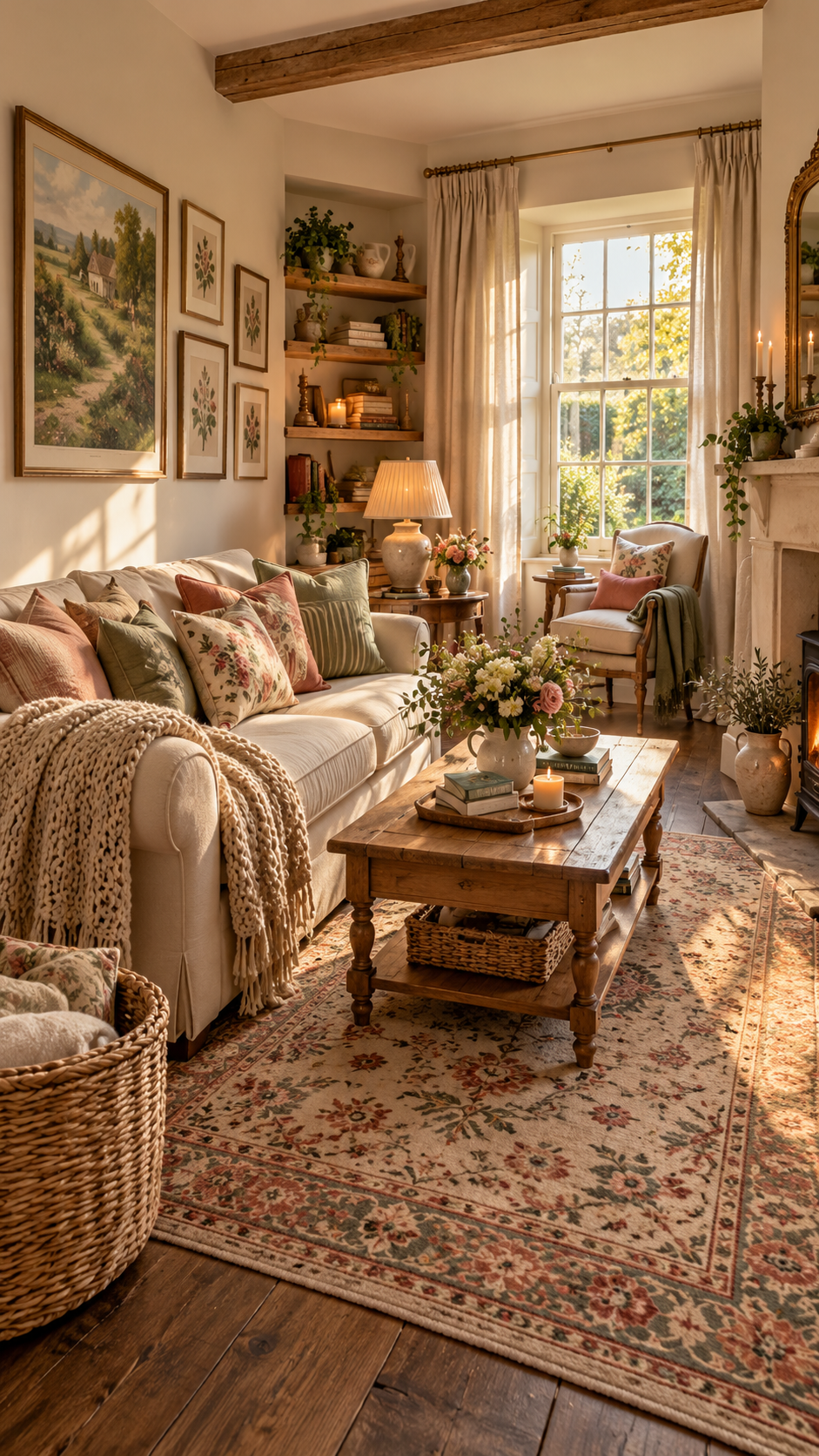 🥉 Best 3 Small Living Room Inspo Ideas With Cozy Layered Cottage Charm